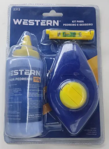 Kit Pedreiro Gesseiro 3 Peça Giz De Linha Western