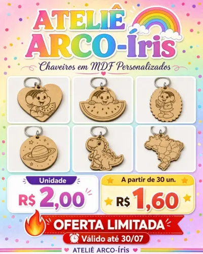 Chaveiros Personalizados em mdf