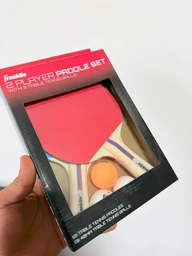 Kit Tênis de Mesa Franklin 2 Raquetes + 3 Bolinhas