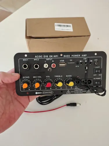 Placa Amplificadora Bluetooth 12V/110V/220V Bivolt + Controle