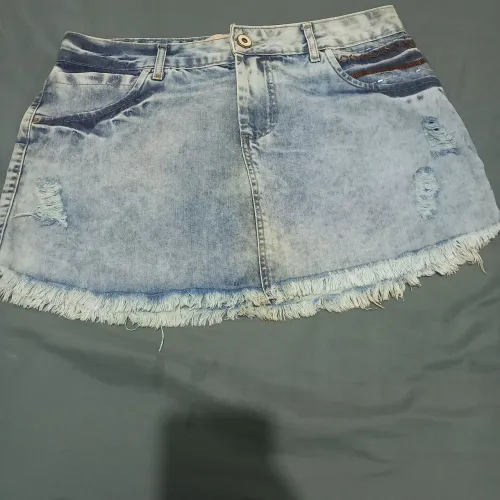 Mini saia jeans