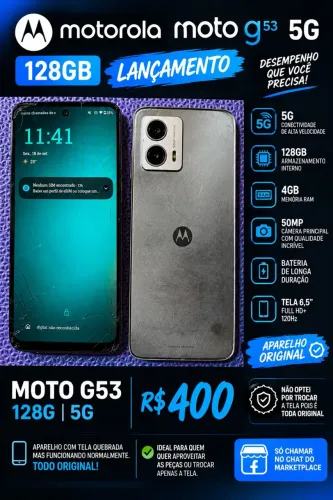 ? Motorola Moto G53 5G ? 128GB | R$ 400