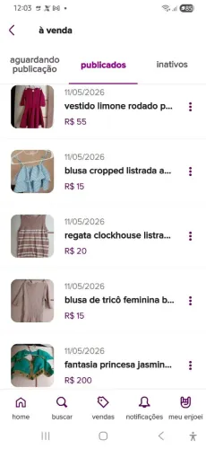 Roupas em ótimos acabamentos