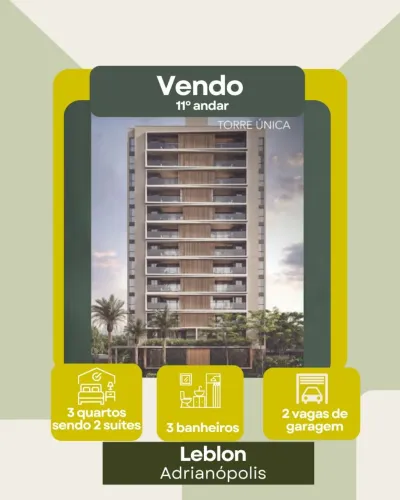 Adrianópolis, Apto. 3 quartos sendo 2suites- a poucos metros do Manauara Shopping