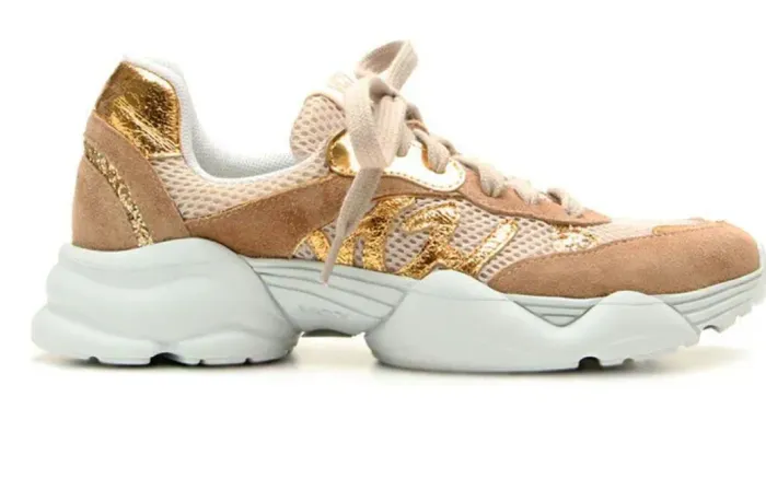 Tênis feminino dourado feminino Vicenza Tam 35