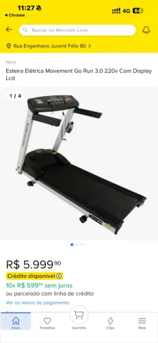Esteira Movement Go Run 3.0 | 3 HP | 150 kg | Pouco Uso