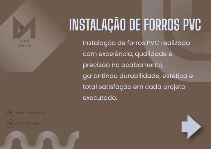 Instalação de Forros PVC é variados 