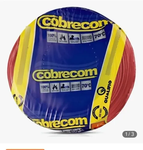 Cabo flexivel 1,5mm² cobrecom vermelho