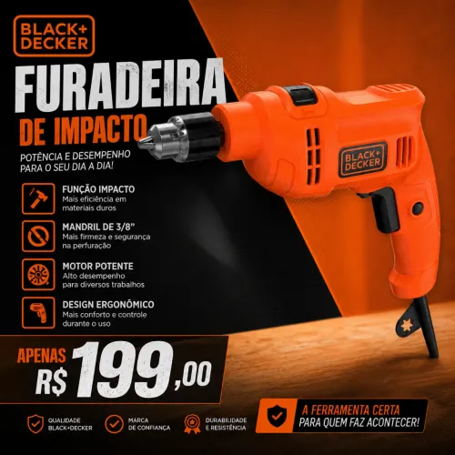 ? FURADEIRA BLACK+DECKER - POTÊNCIA E QUALIDADE! ?