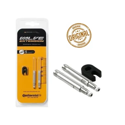 Rf130 - Par de extensor alongador 30mm de válvula presta (fina) Continental speed, road
