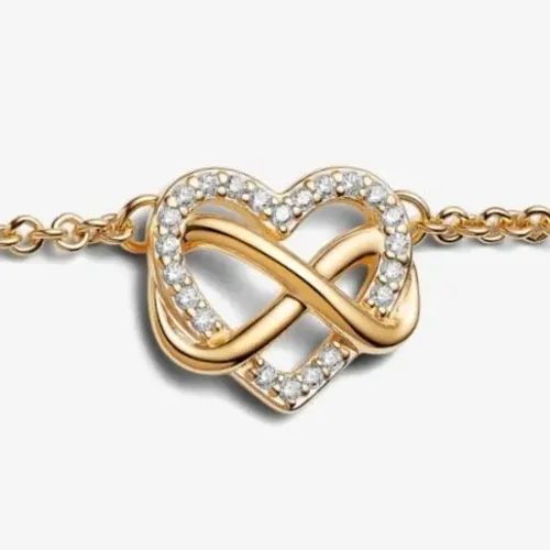 Pingente Coração infinito Ouro 18k DESCONTO 