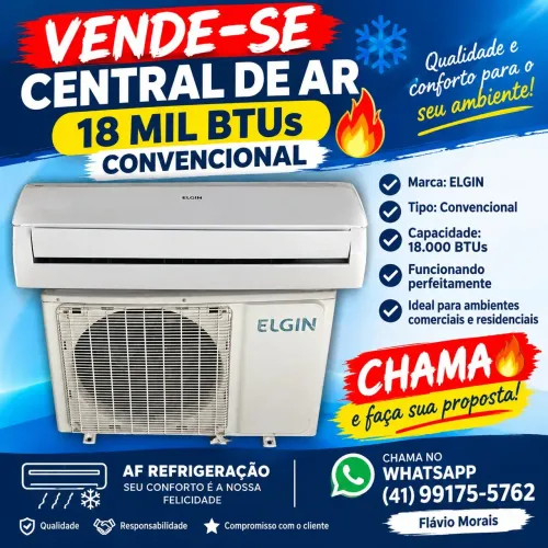 Vendo uma central de 18 mil BTUs convencional