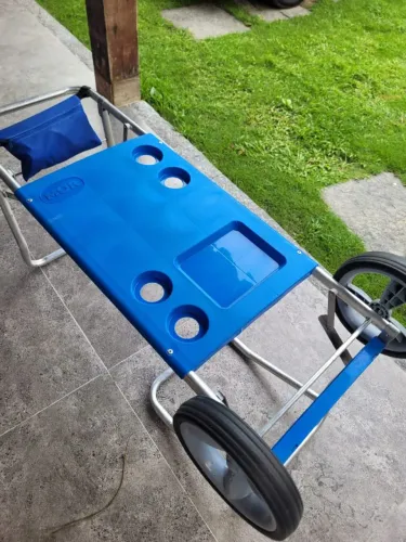 Carrinho de praia com extensor para cooler 