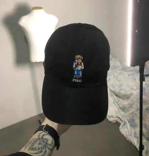 Boné Polo Bear Polo Ralph Lauren Preto Urso