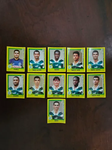 11 figurinhas jogadores Guarani CB 1998 nunca coladas (time completo)