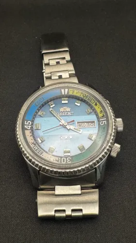 Orient King Diver KD 21 Jewels Automático Revisado | Azul Degradê | Anos 70 | Original