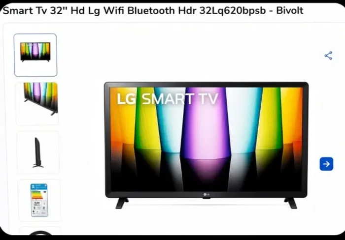 Smart TV LG HD 32'' Modelo 32LQ620BPSB WiFi Bluetooth HDR - Usado