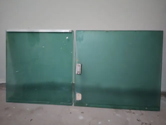 2 peças de vidro janela 