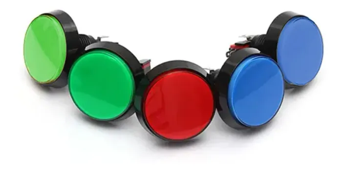 Botao Arcade Fliperama Iluminado 60mm