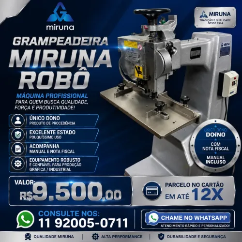 Grampadeira miruna robô novo