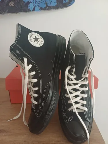 Tênis Converse All Star Chuck 70 Monochrome original cano alto - tamanho 44 - preto