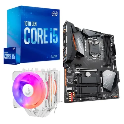 B460 AORURS PRO AC + I5 10400F e Air Cooler