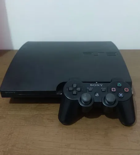 Ps3 slim 500gb com 1 controle original 