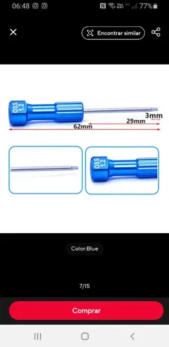 Chave Hexagonal 1,2mm