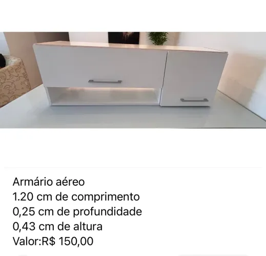 Armário Aéreo branco 