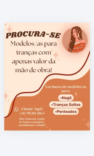 Procura-se modelos/as para tranças 