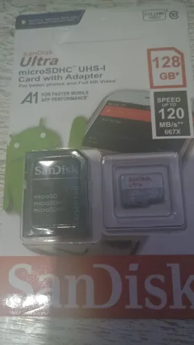Cartão de memória micro sd 128G SanDisk...