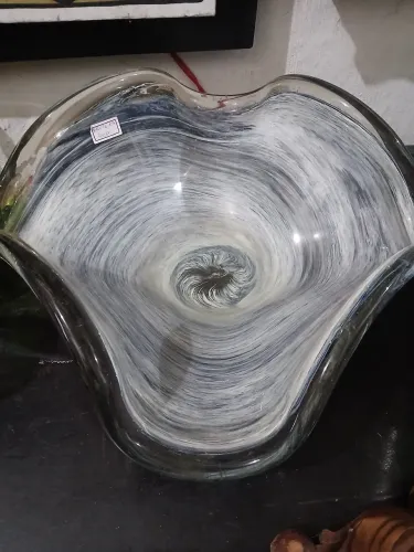 Fruteira vintage em vidro