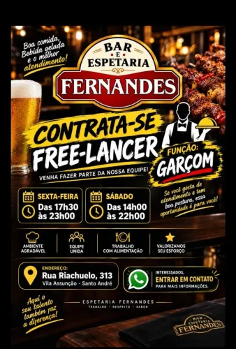 Freelance Garçom (a)