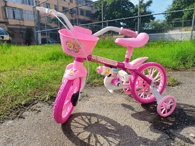 Bicicleta Infantil Rosa Aro 12 Nathor Excelente Estado