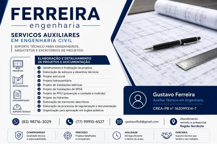 Auxiliar de Projetos Arquitetonicos e Engenharia