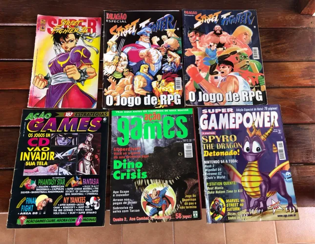 Revistas Street Fighter, Ação Games e Super Game Power