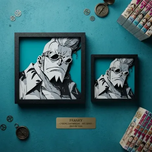 Quadro 3D Shadow Box do Franky (One Piece)
