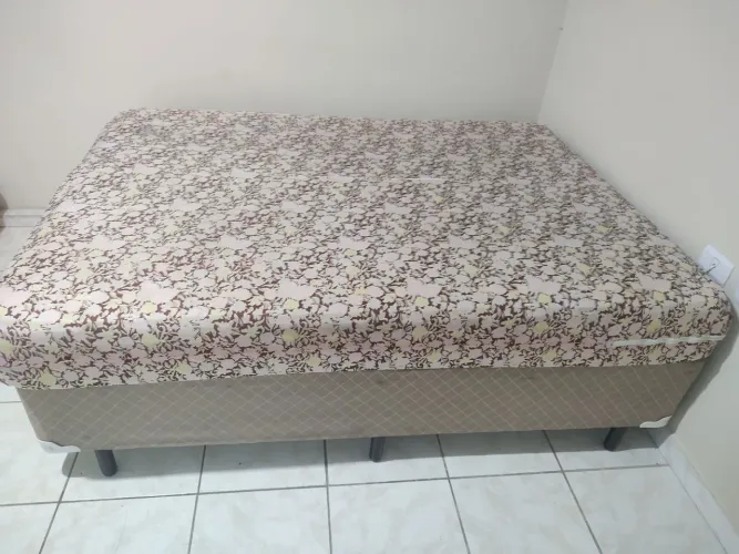 Cama Box Casal + Colchão Ortobom