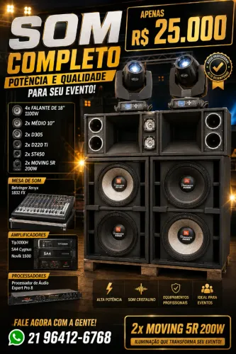 Som Profissional Completo pronto para ganhar dinheiro