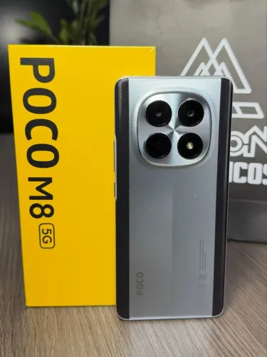 POCO M8 5G PRATA 8/256 TODO ORIGINAL SEMINOVO 2 MESES DE USO