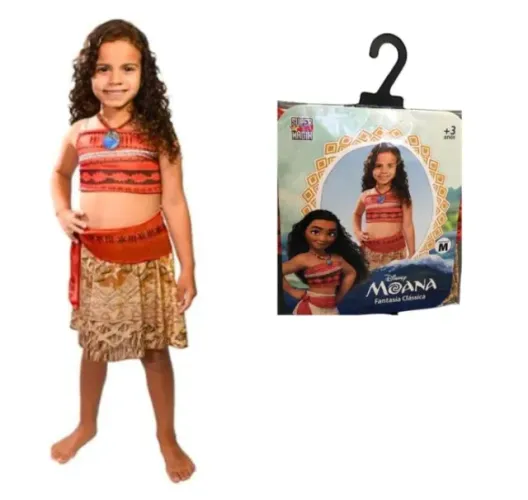 Novabrink Super Magia Fantasia Moana Clássica Tam G (+3 Anos)