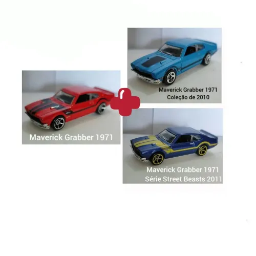 Lote com 3 Mavericks, da Hot Wheels, sem embalagem