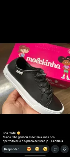 Tenis Molekinha Preto N.30