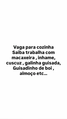 Falar se souber cozinhar