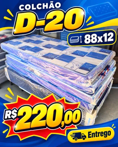 Colchao Solteiro D-20 88x12 Novo