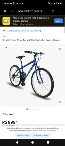 PRA VENDER HJ - Bicicleta NOVA 18 marchas