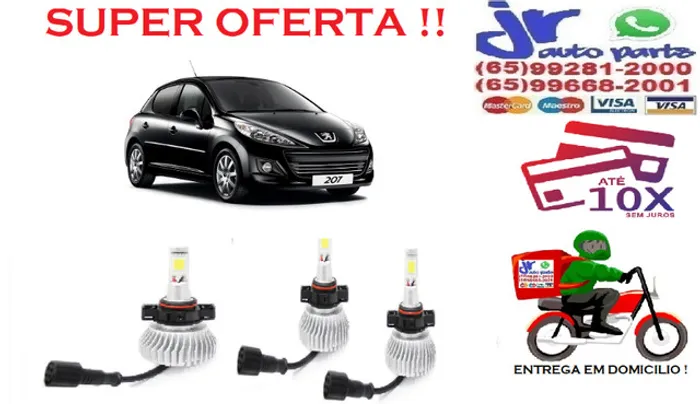 Lampada Ultra LED (Milha)Pegeout 207 6000K 12V 24V