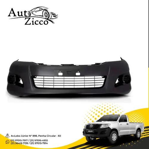 Parachoque Dianteiro Hilux 2012 à 2015 Sem Furo Milha