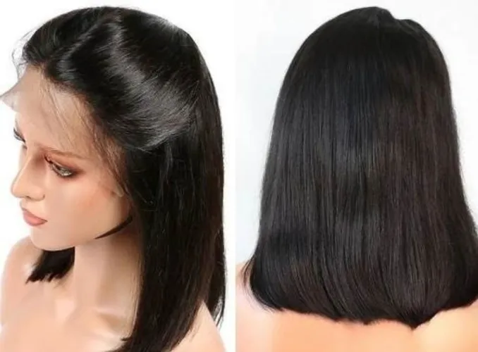 Peruca front lace cabelo humano quimio alopecia