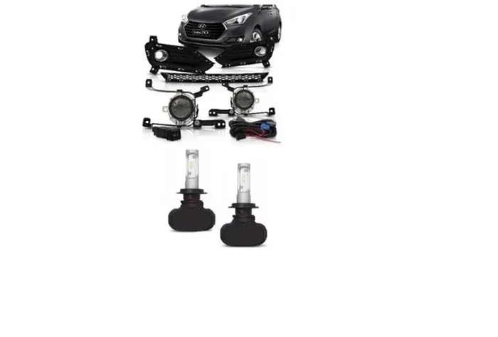 Kit Farol Milha Hyundai HB20 2016 2017 2018+ Ultra Led